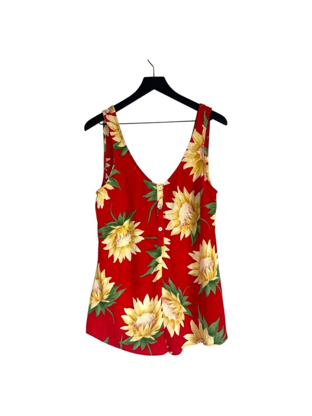 SHOW ME YOUR MUMU Red Floral Sleeveless Romper